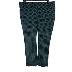 BANANA REPUBLIC Navy & Green Straight Leg Pant SZ 6